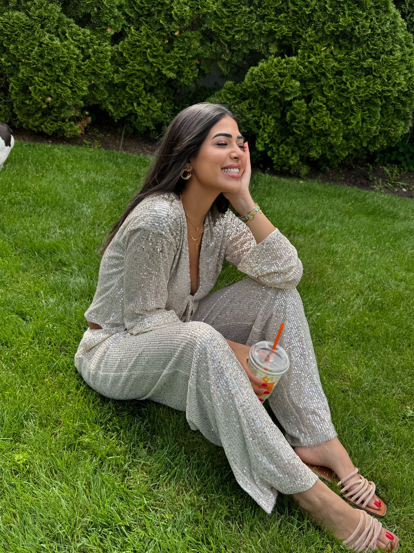 Golden Yellow Shine Sleeved Top