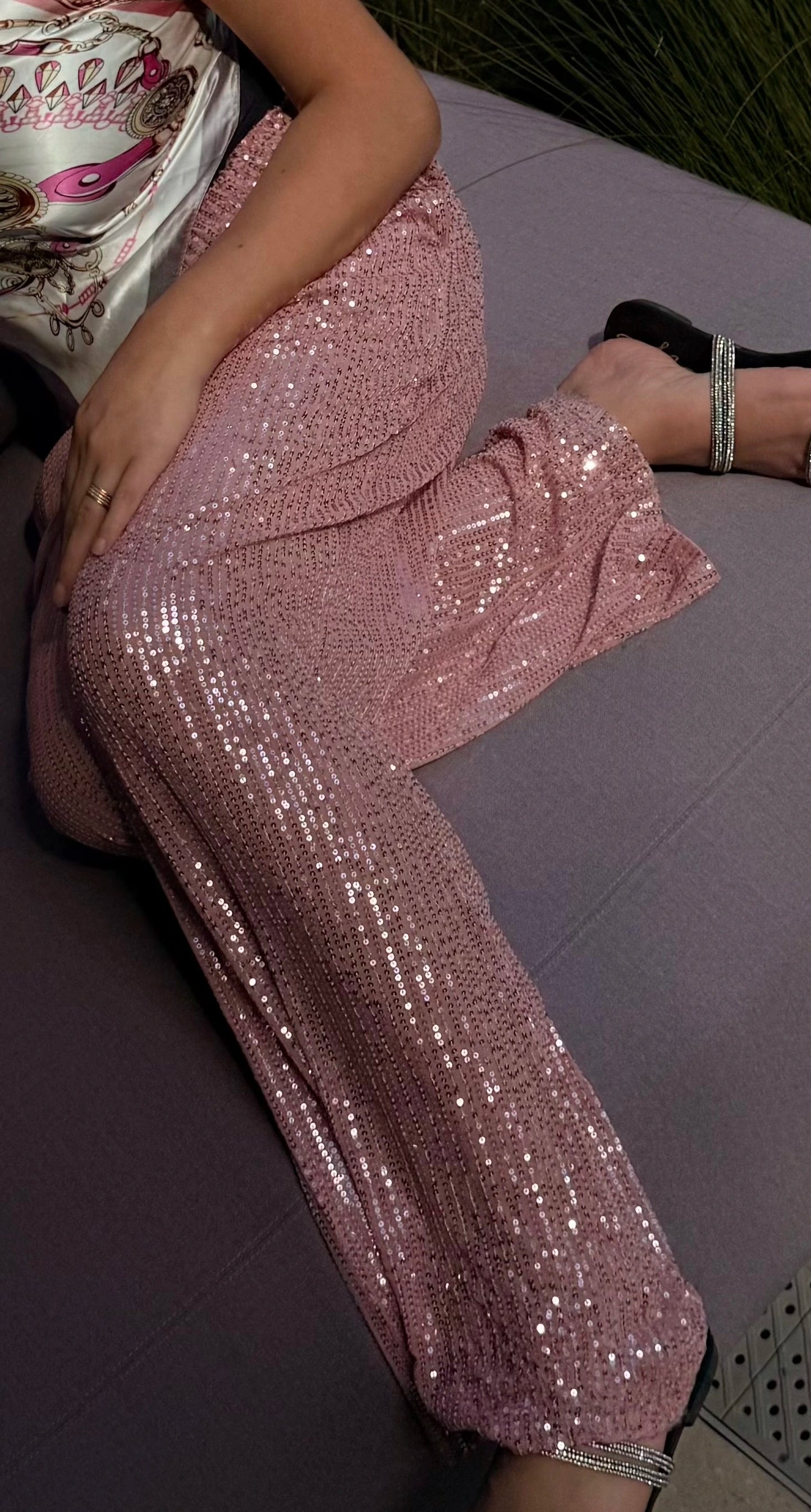 Baby Pink Shine Pants