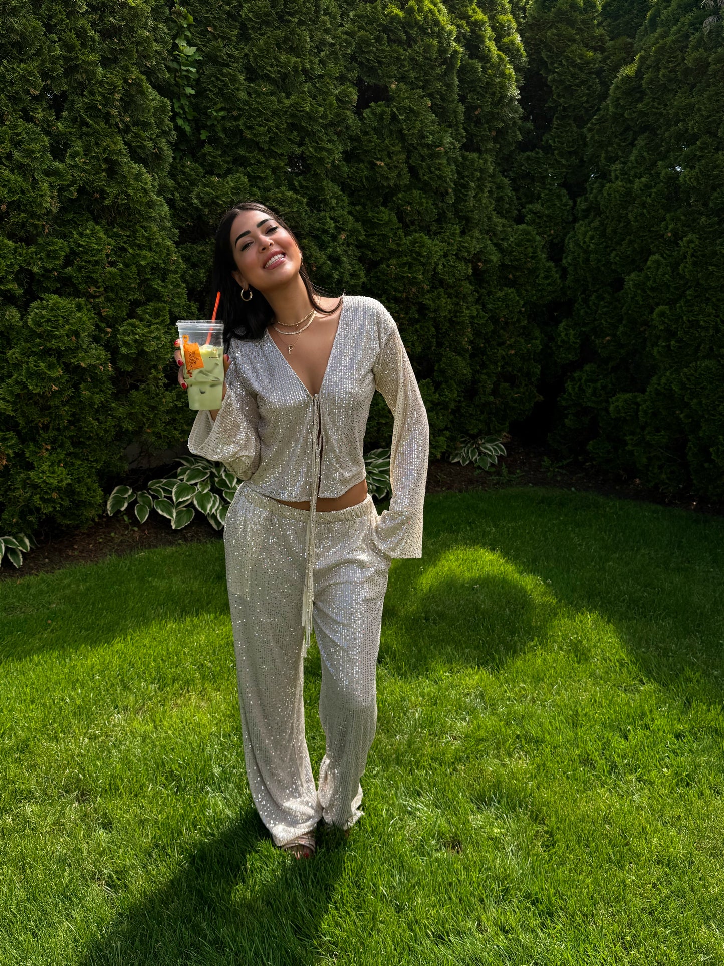 Golden Yellow Shine Sleeved Top