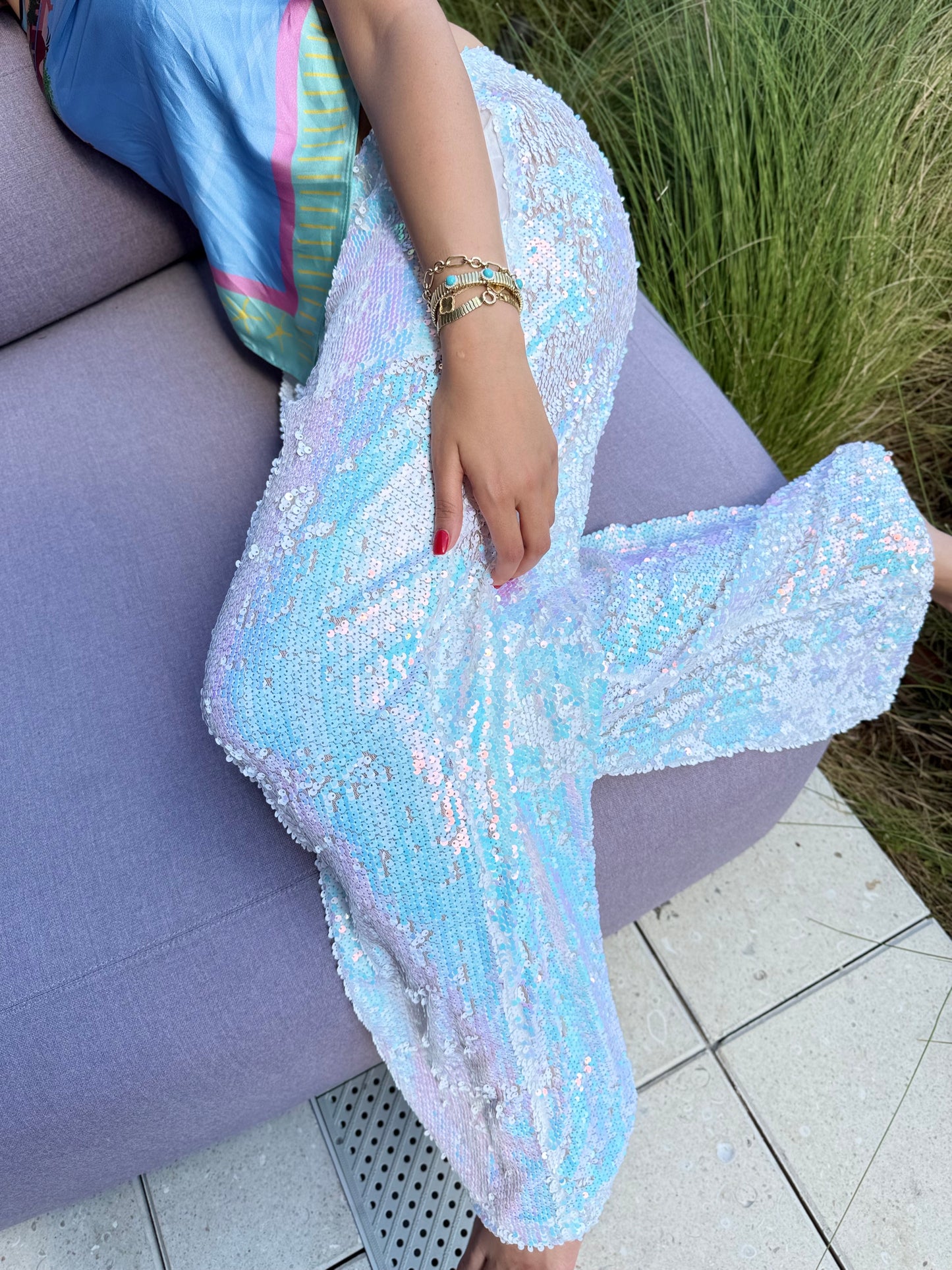 Pearl White Glam Pants