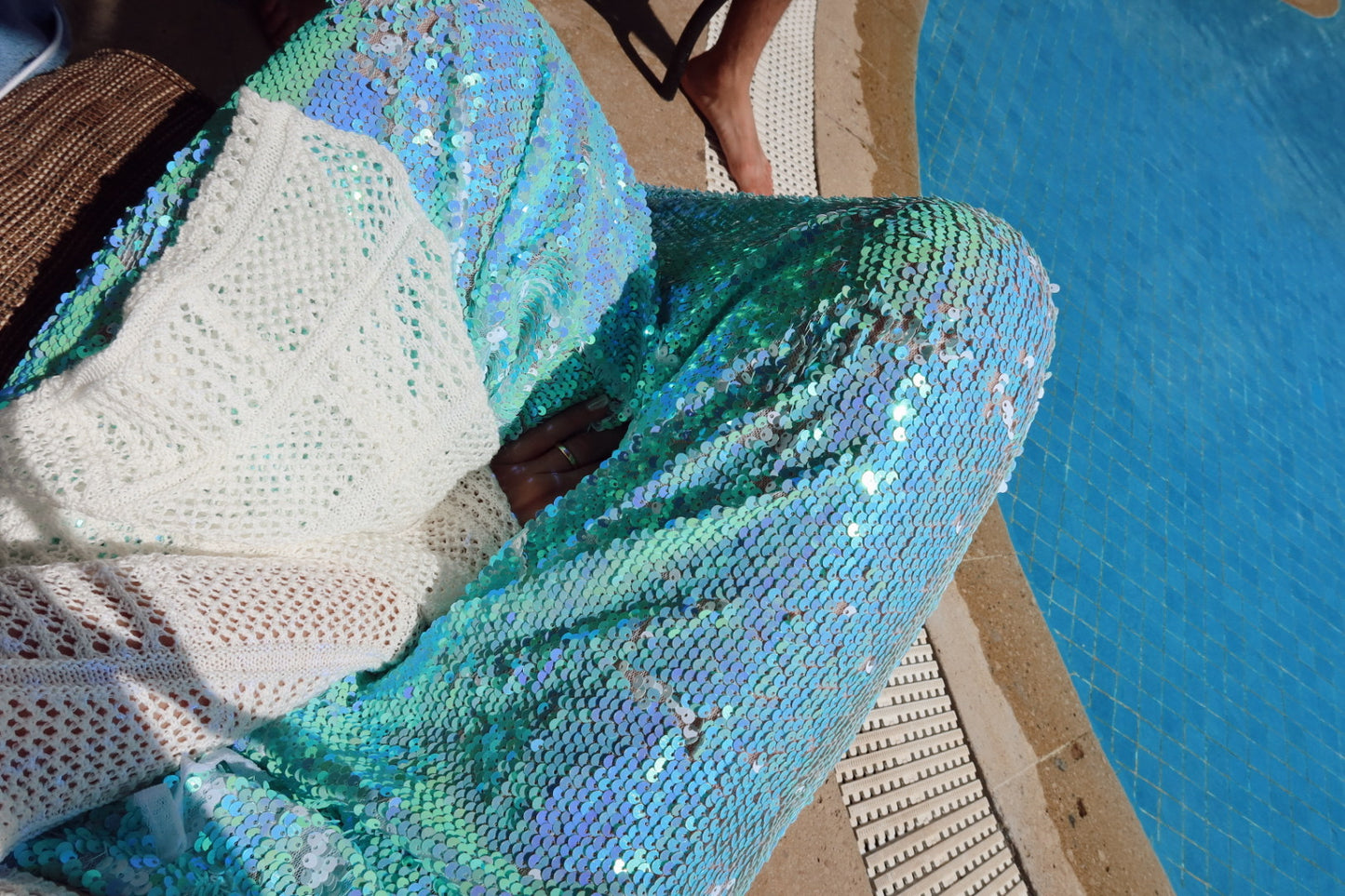 Mermaid Blue Glam Pants