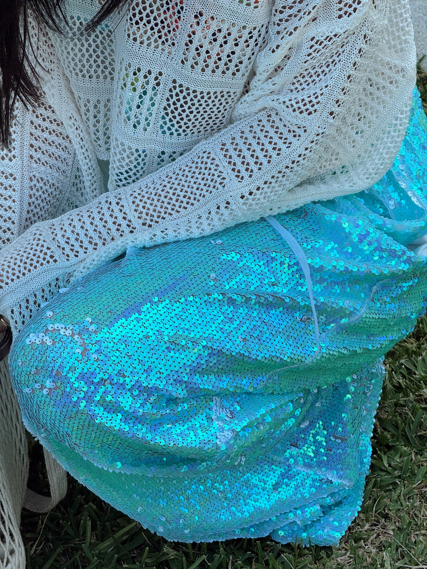 Mermaid Blue Glam Pants