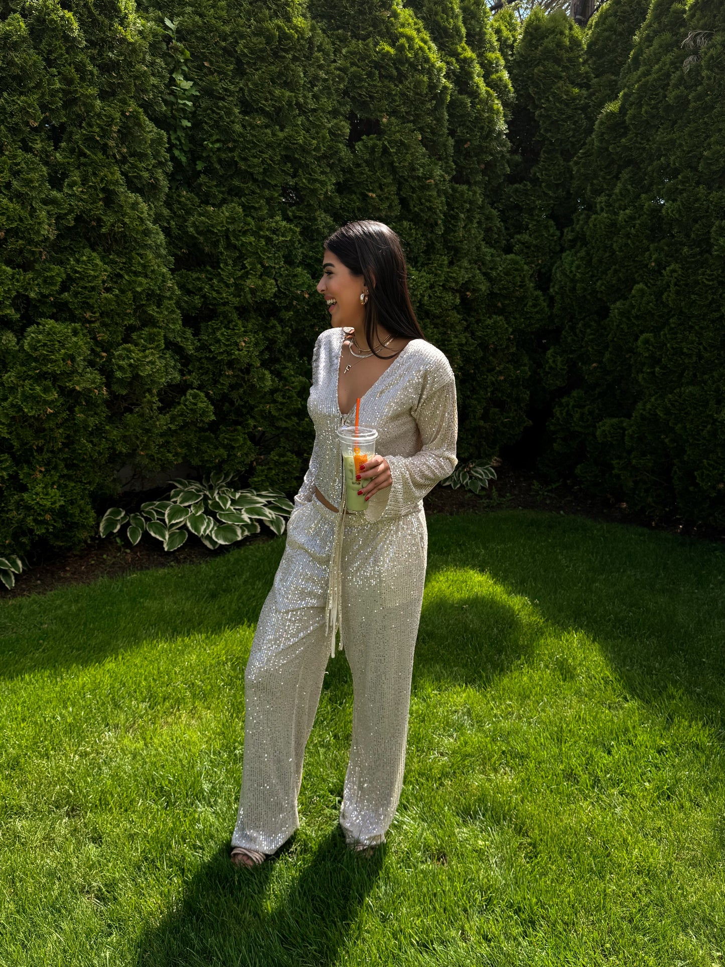 Golden Yellow Shine Pants