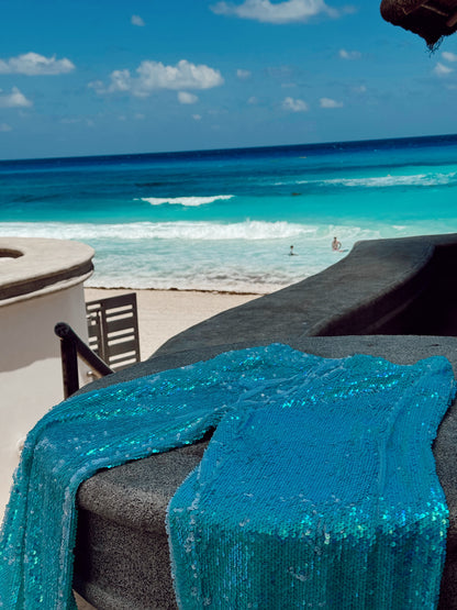 Mermaid Blue Glam Pants