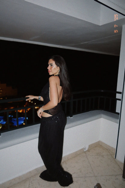 Black Shine Pants